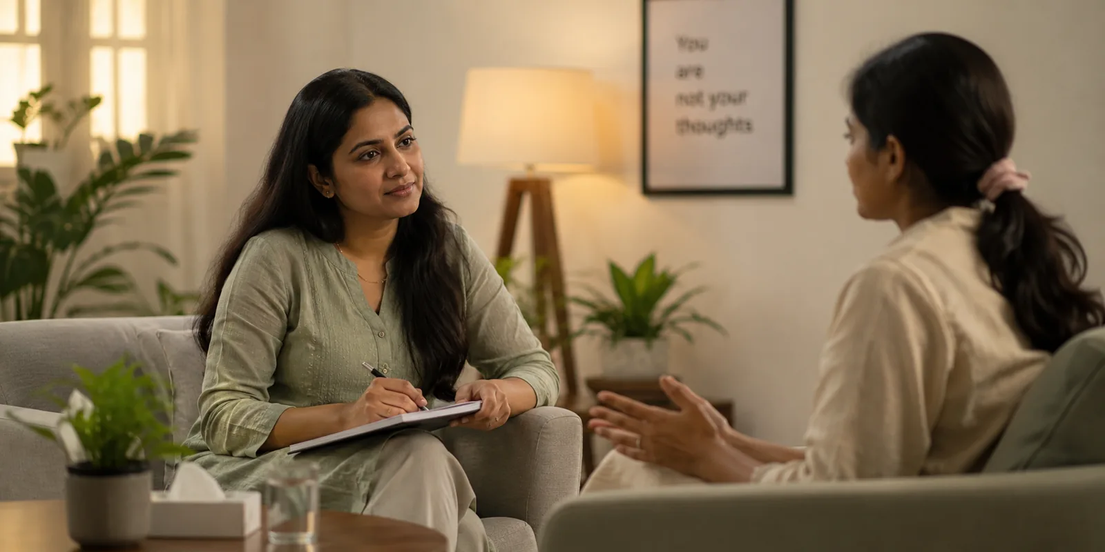 Clinical psychotherapeutic support session