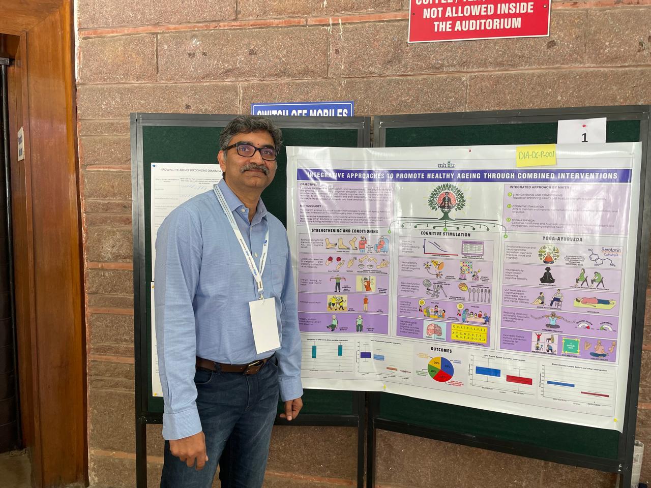 Poster presentation at DEMCON 2024 International Dementia Conference, IISc Bengaluru