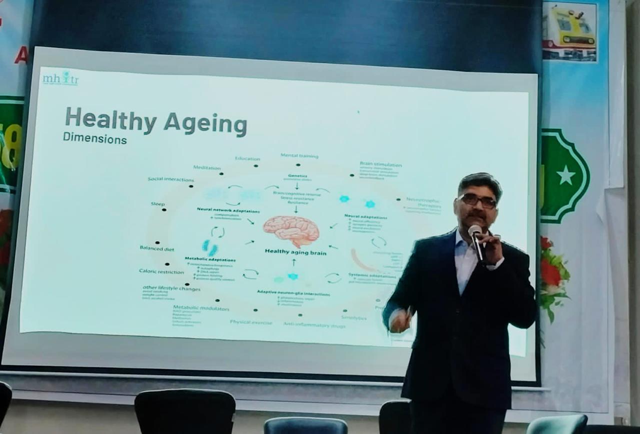 MHITR presenting the Healthy Ageing framework to delegates at the annual general body meeting